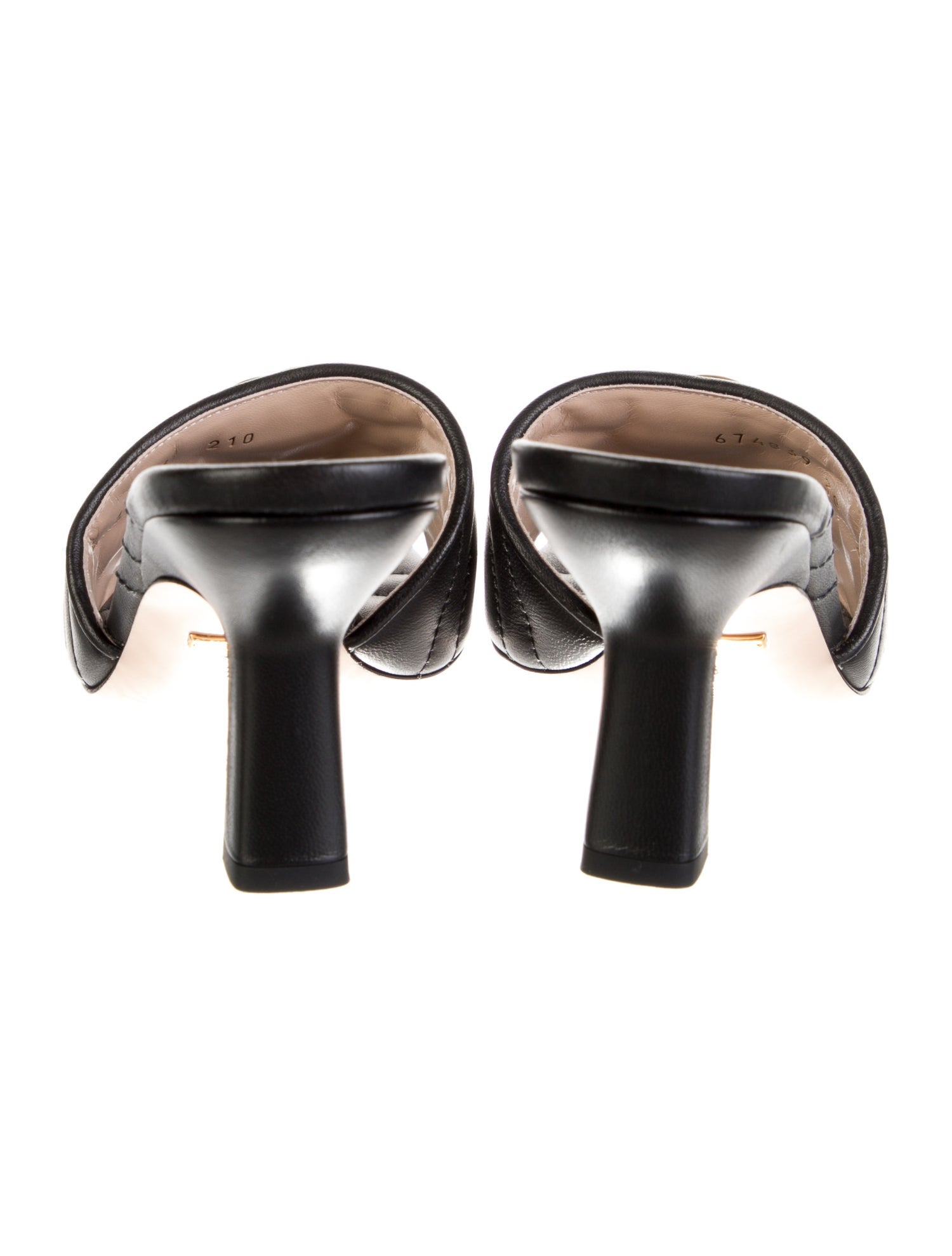 Gucci Double G Logo Leather Slides